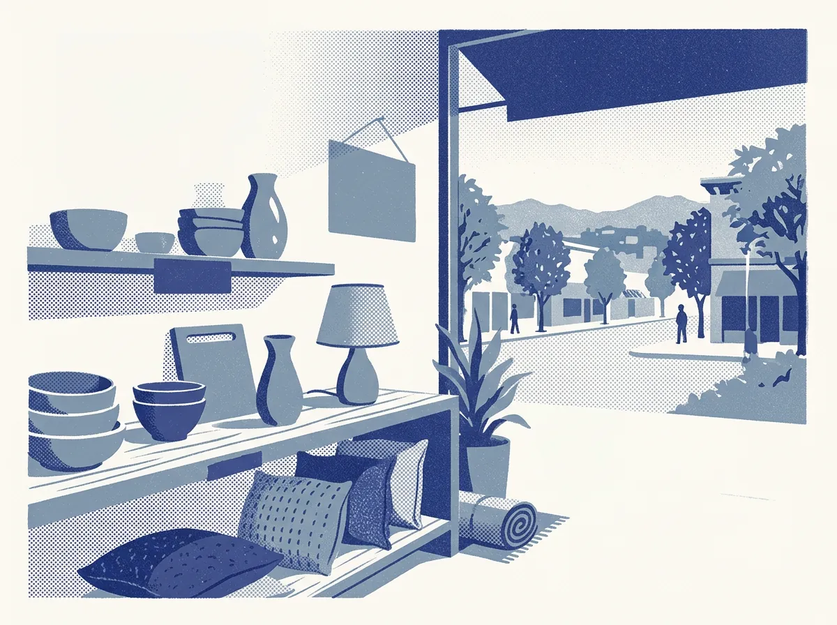 Illustration of home goods shops in Rockridge